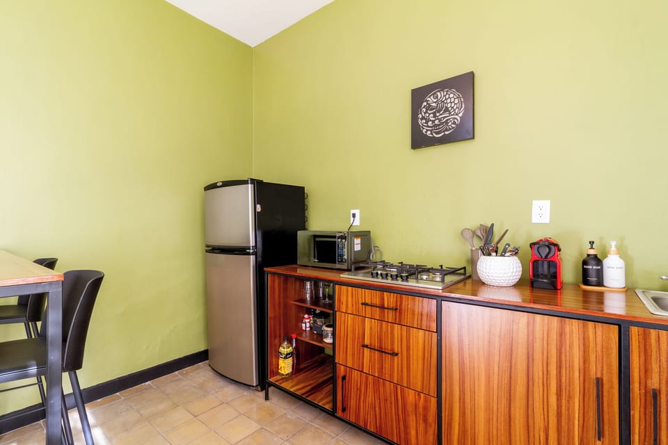 Deluxe Apartment, Patio | Private kitchenette | Electric kettle