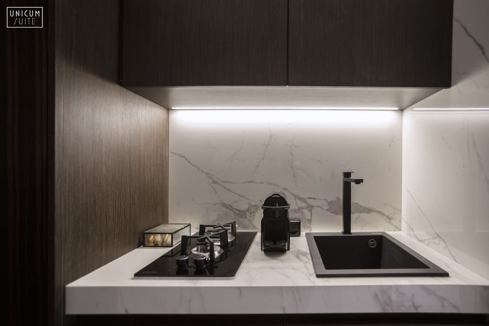 Classic Double Room, Kitchenette, City View | Private kitchen | Fridge, stovetop, espresso maker, coffee/tea maker