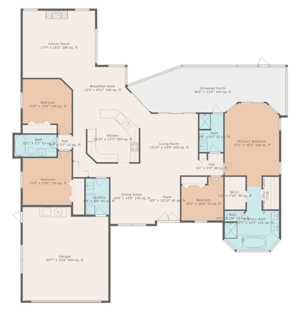 House, Multiple Beds (Sunrise Oaks) | Floor plan