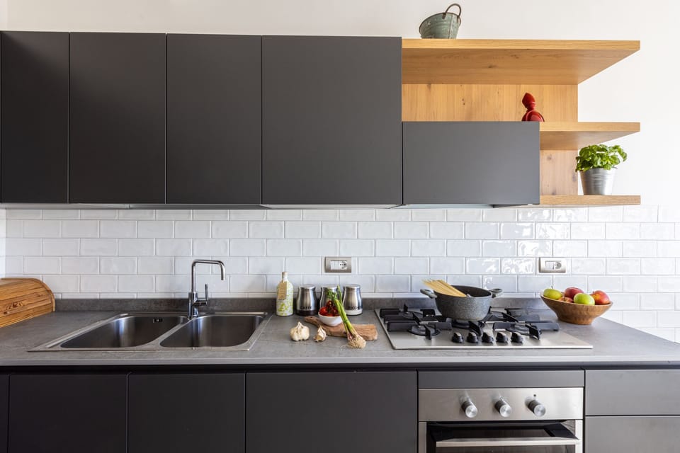 Fridge, oven, stovetop, dishwasher