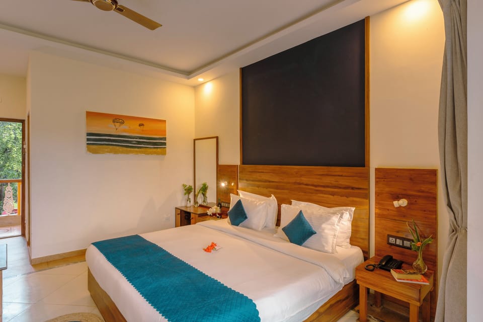 Premium Double Room, Pool View | In-room safe, desk, laptop workspace, soundproofing