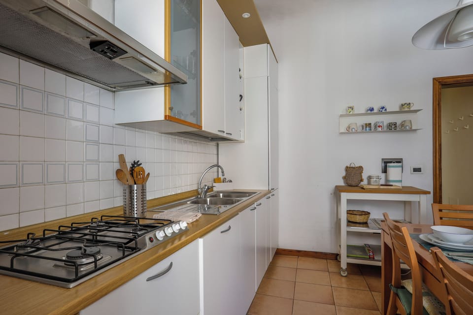 Classic Apartment | Private kitchen | Fridge, microwave, oven, stovetop