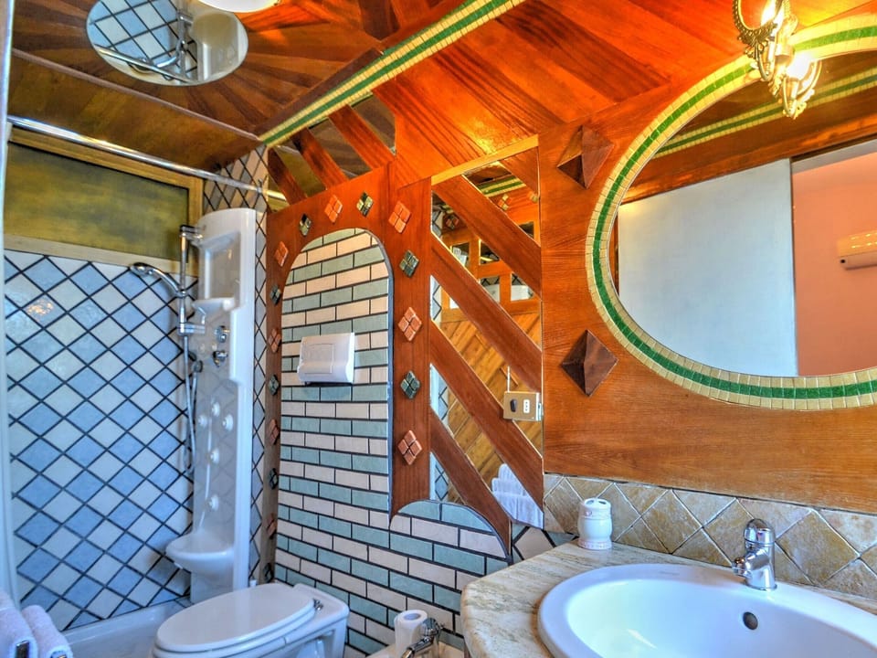 Hair dryer, bidet, towels