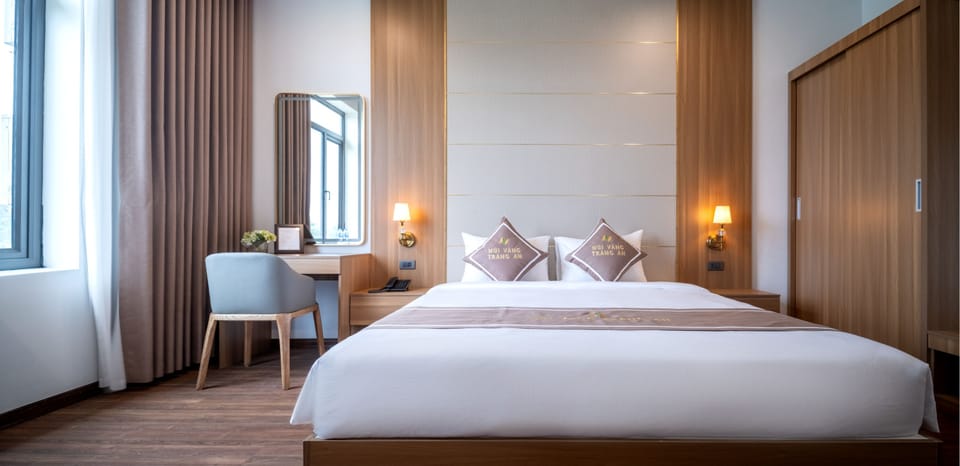 Premium bedding, desk, free WiFi, bed sheets