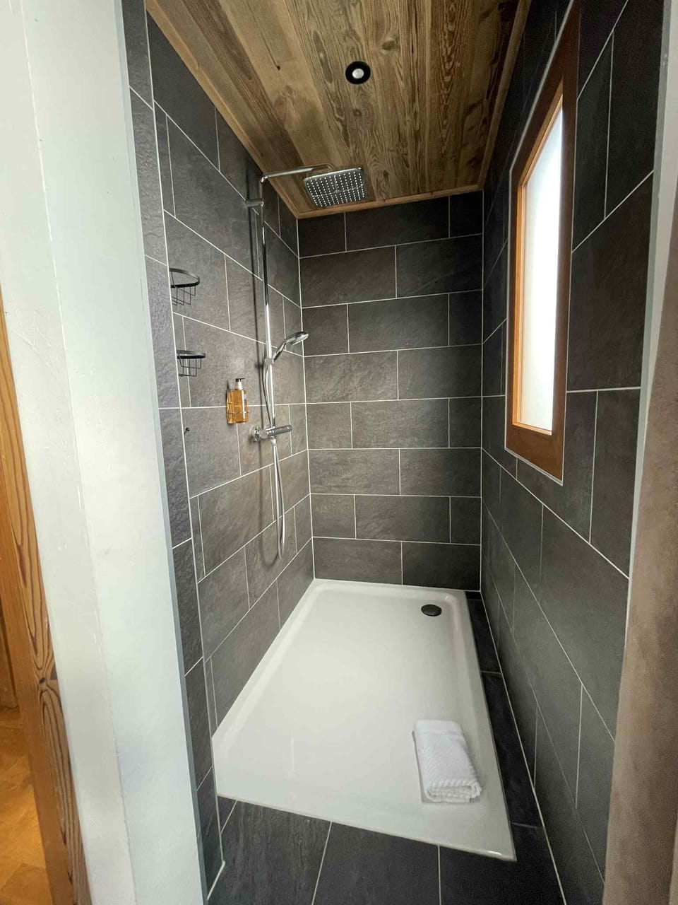 Classic Quadruple Room, Balcony, Mountain View | Bathroom | Shower, hair dryer, soap, shampoo