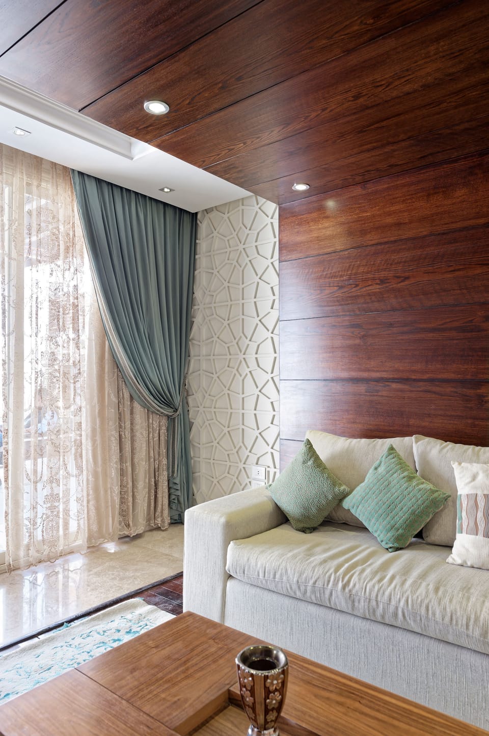 Panoramic Apartment, City View | Living area