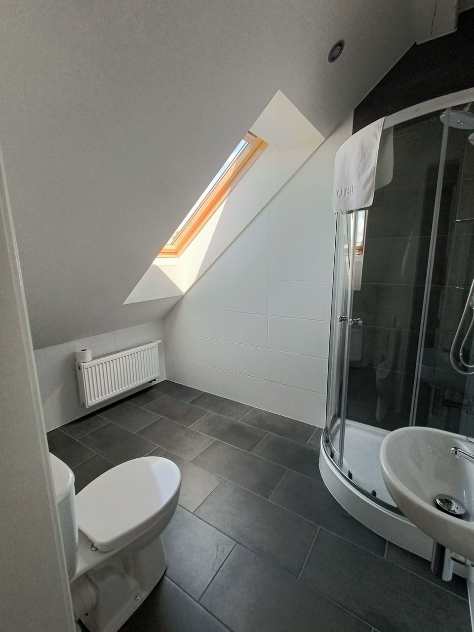 Comfort Double or Twin Room, Golf View | Bathroom | Shower, towels, soap, toilet paper