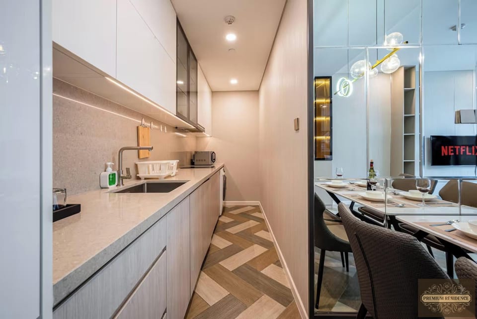 Panoramic Apartment, 1 Bedroom, Balcony, City View | Minibar, desk, laptop workspace, iron/ironing board