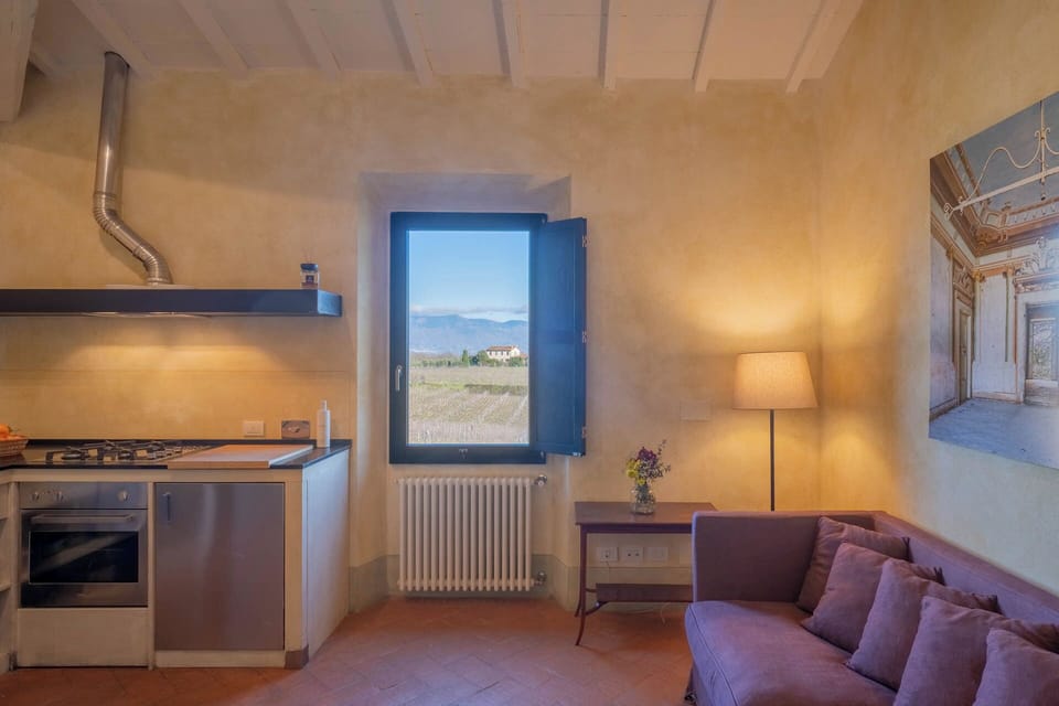 Panoramic Apartment, 2 Bedrooms, Vineyard View | Living area | TV