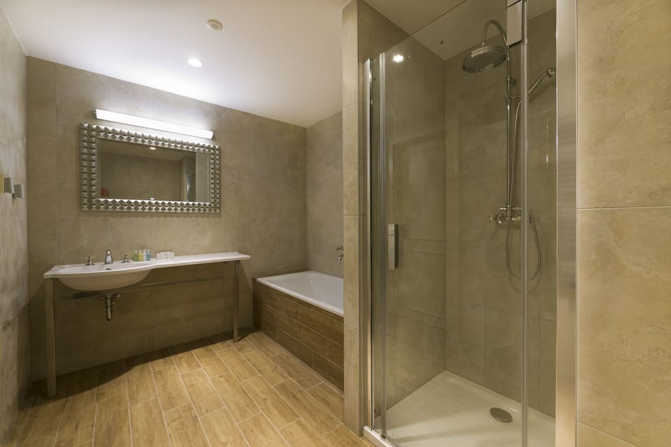 Free toiletries, hair dryer, towels