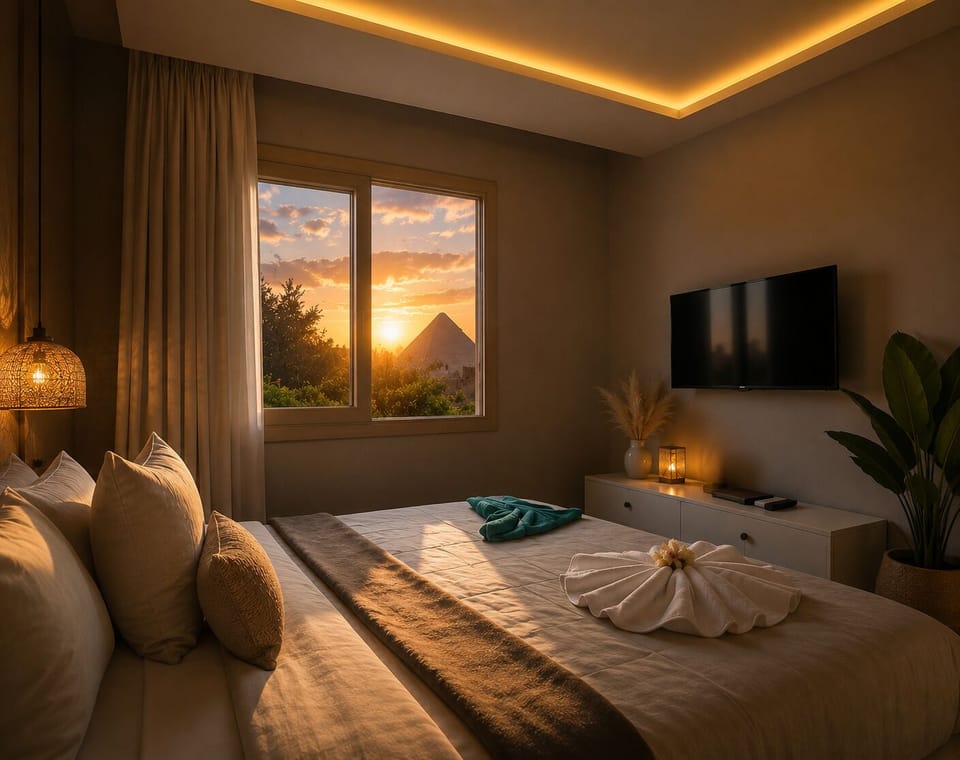 Basic Room (Pyramids View) | Minibar, individually decorated, individually furnished