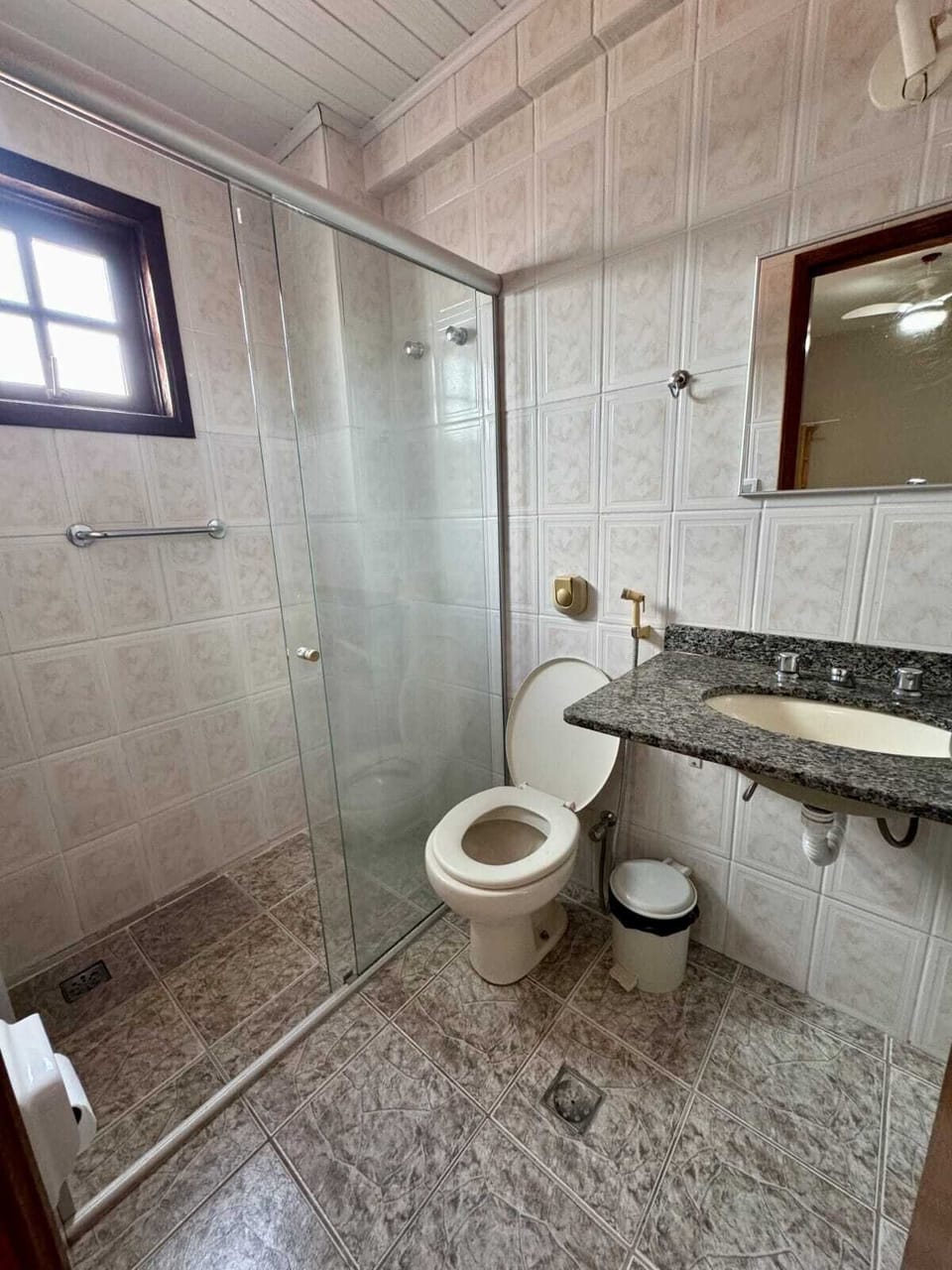 Classic Double Room, Balcony, Mountain View | Bathroom | Shower, towels, soap, shampoo