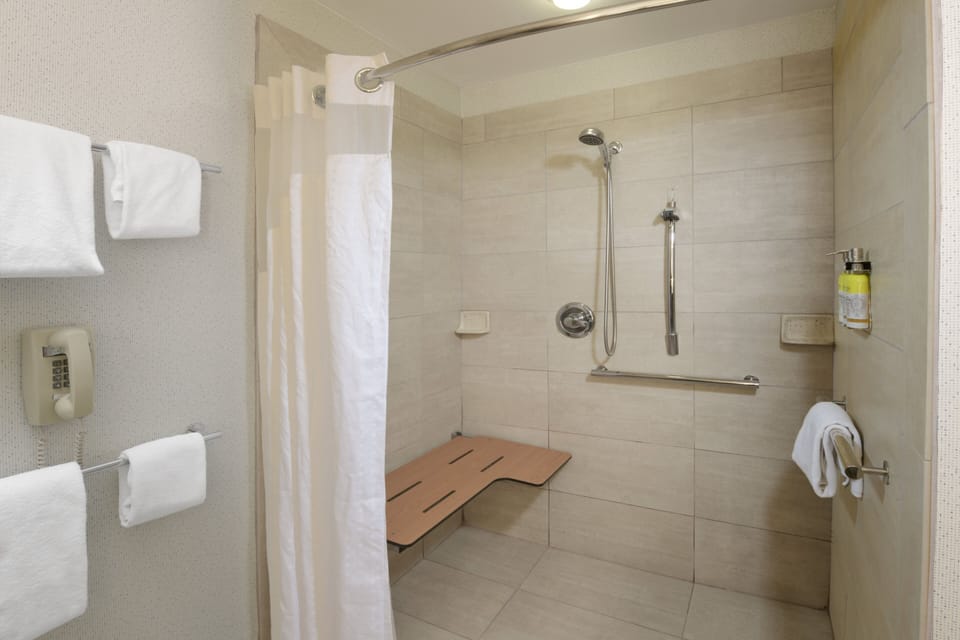Hair dryer, bidet, towels