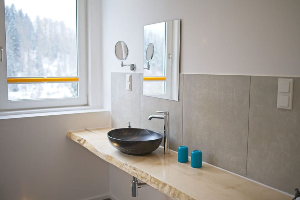 Apartment, Mountain View | Bathroom | Shower, rainfall showerhead, hair dryer, heated floors