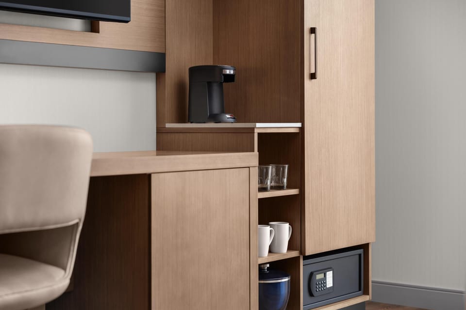 Premium bedding, memory foam beds, minibar, in-room safe