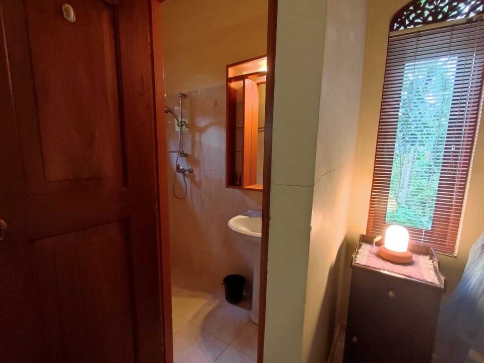 Classic Double Room, Balcony, Garden View | Bathroom | Shower, bidet, towels, soap
