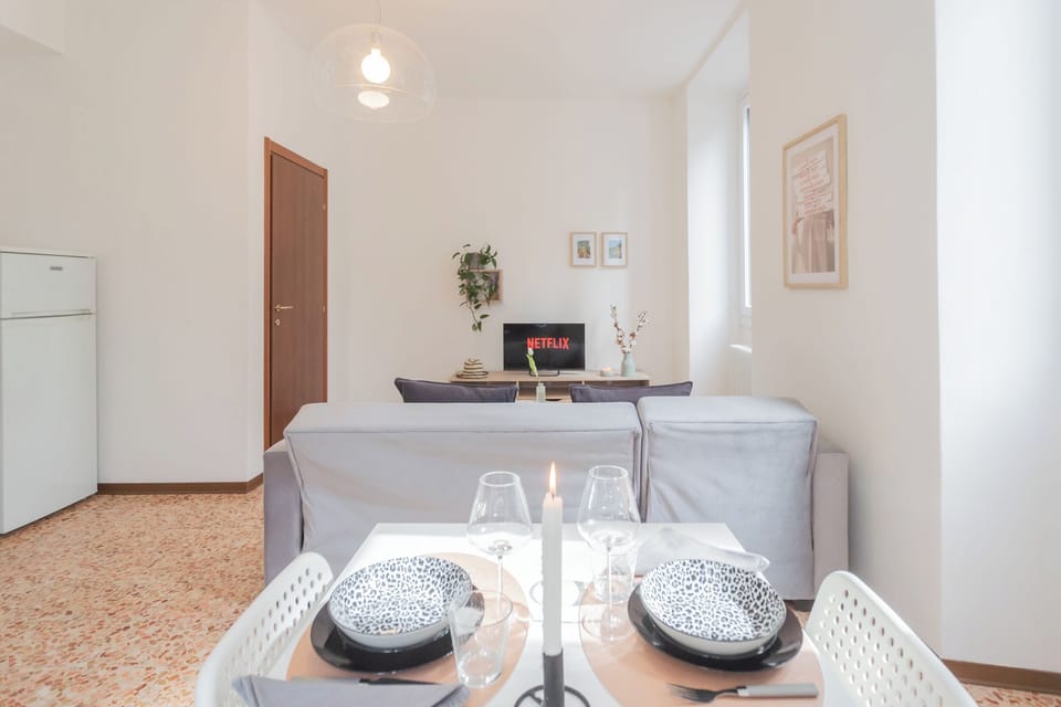 Apartment (1 Bedroom) | Living area | 32-inch flat-screen TV with cable channels
