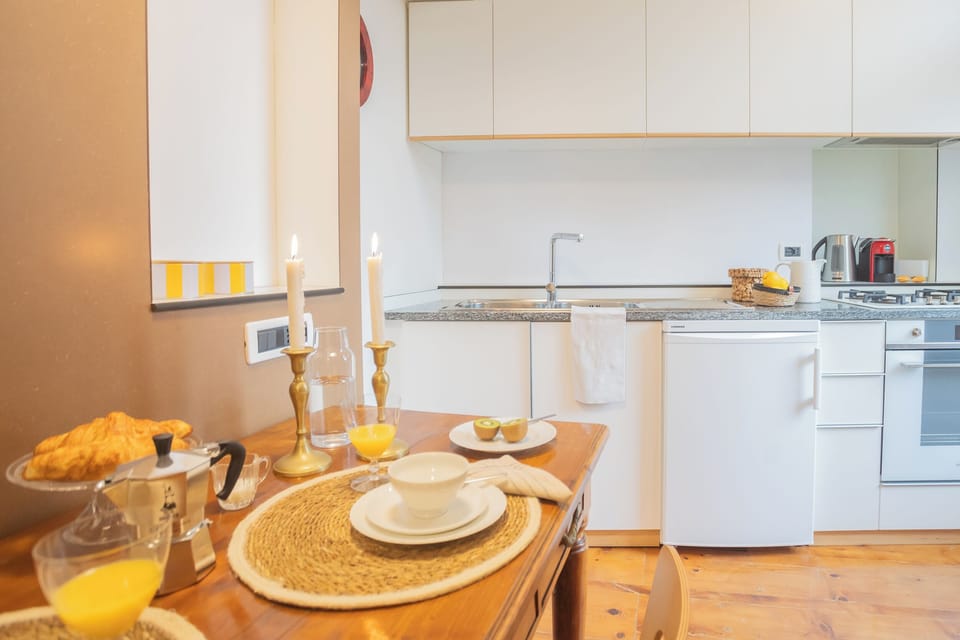 Apartment (1 Bedroom) | Private kitchen | Oven, espresso maker, electric kettle, highchair