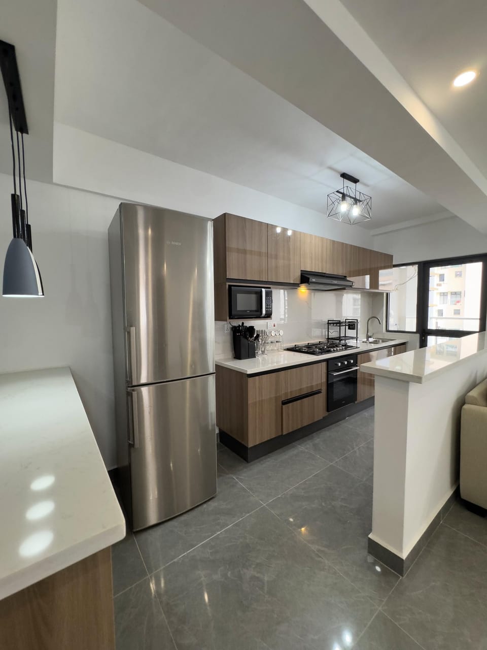 Family Apartment, 2 Bedrooms, Balcony, City View | Private kitchen