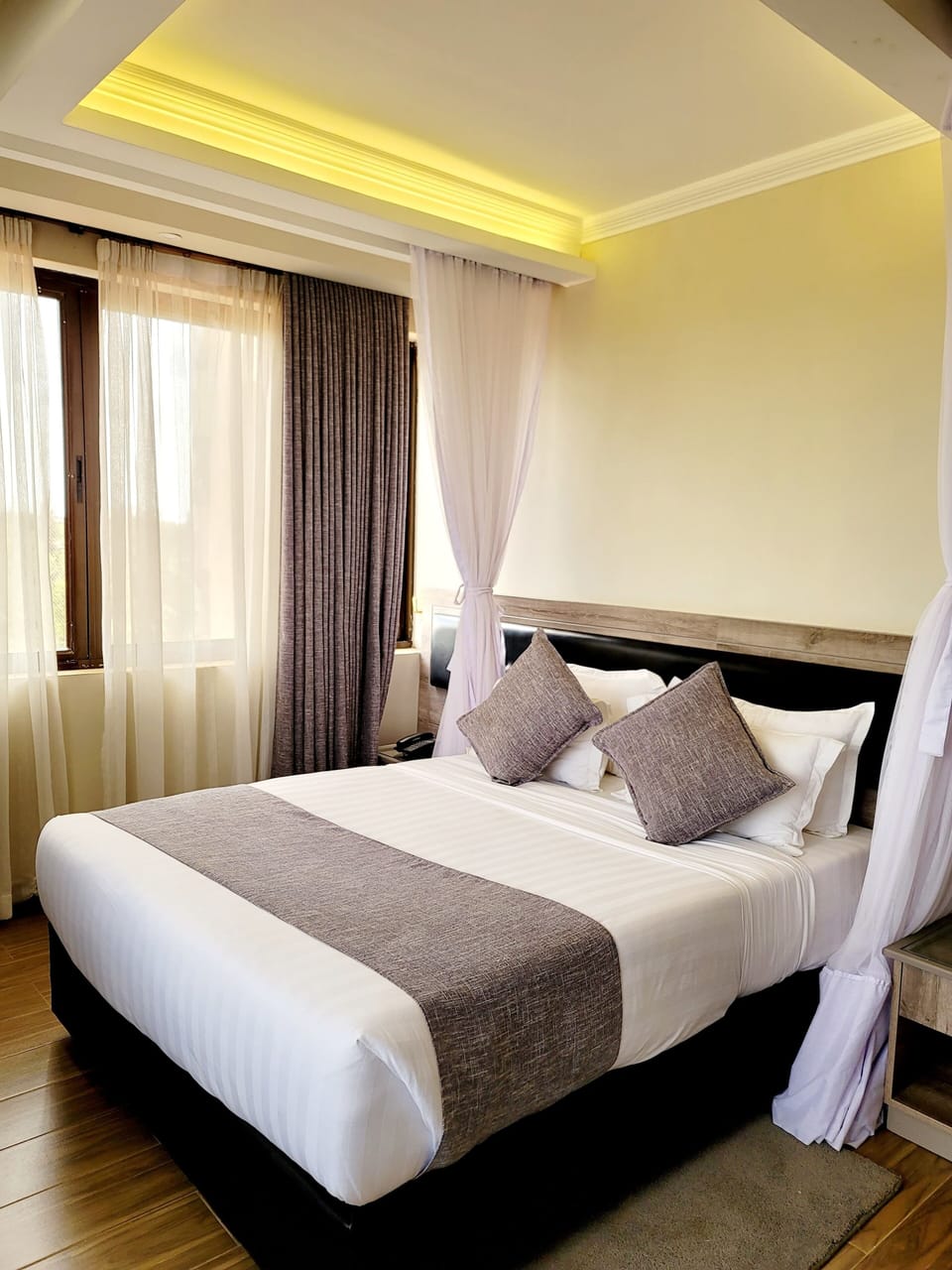 Penthouse, City View | Desk, laptop workspace, soundproofing, iron/ironing board