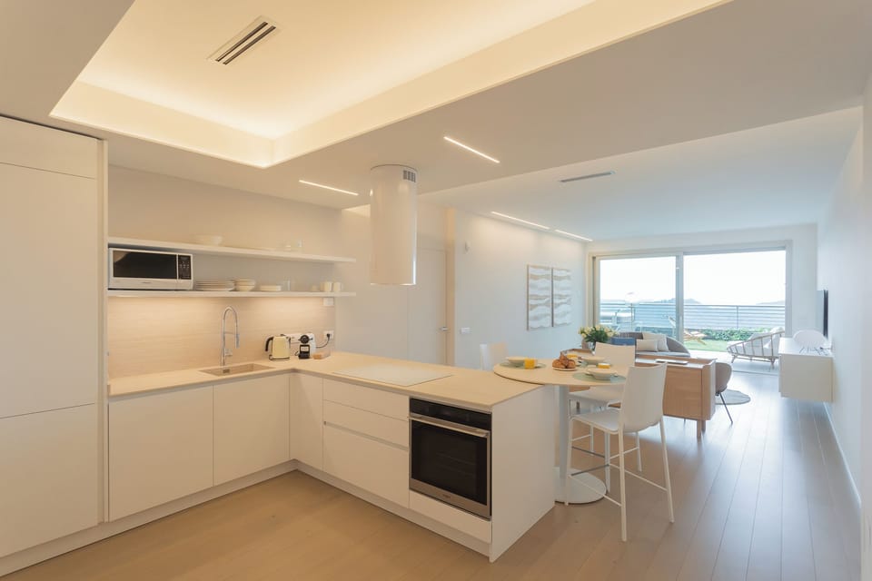 Apartment (1 Bedroom) | Private kitchen | Fridge, microwave, oven, espresso maker