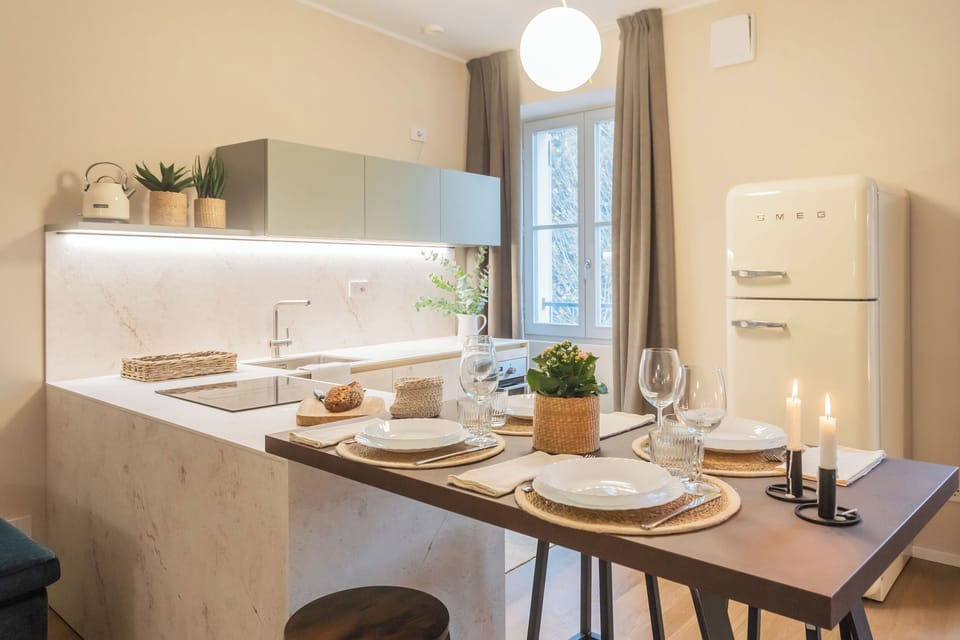 Apartment (1 Bedroom) | Private kitchen | Microwave, oven, espresso maker, electric kettle