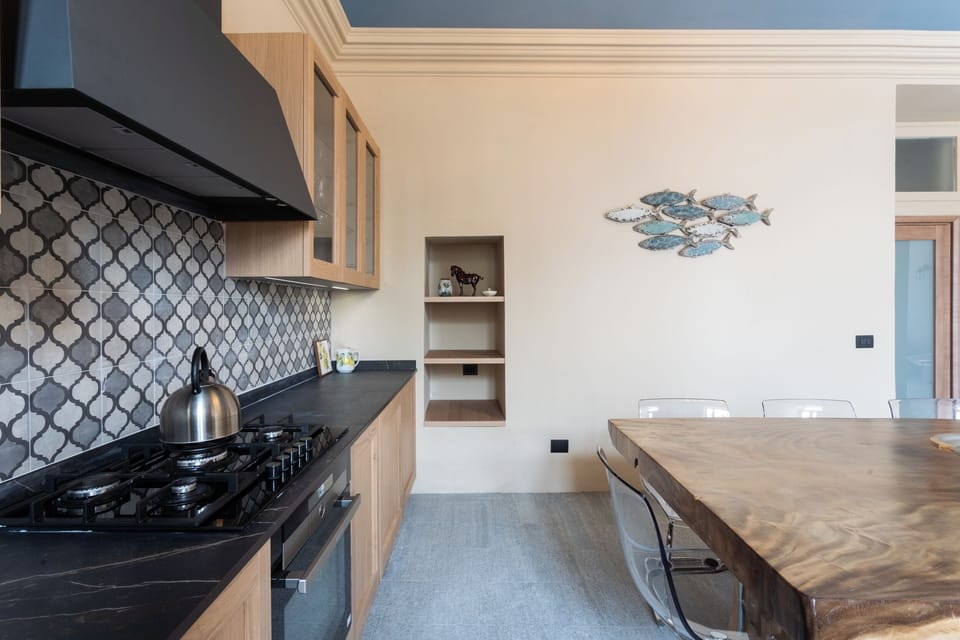 Villa (3 Bedrooms) | Private kitchen | Oven, stovetop, espresso maker, electric kettle