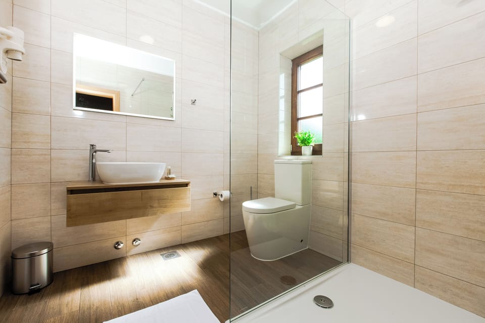 Deluxe Double Room | Bathroom | Shower, free toiletries, hair dryer, towels