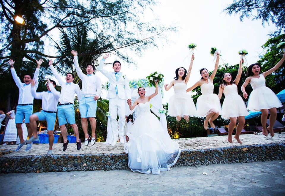 Outdoor wedding area