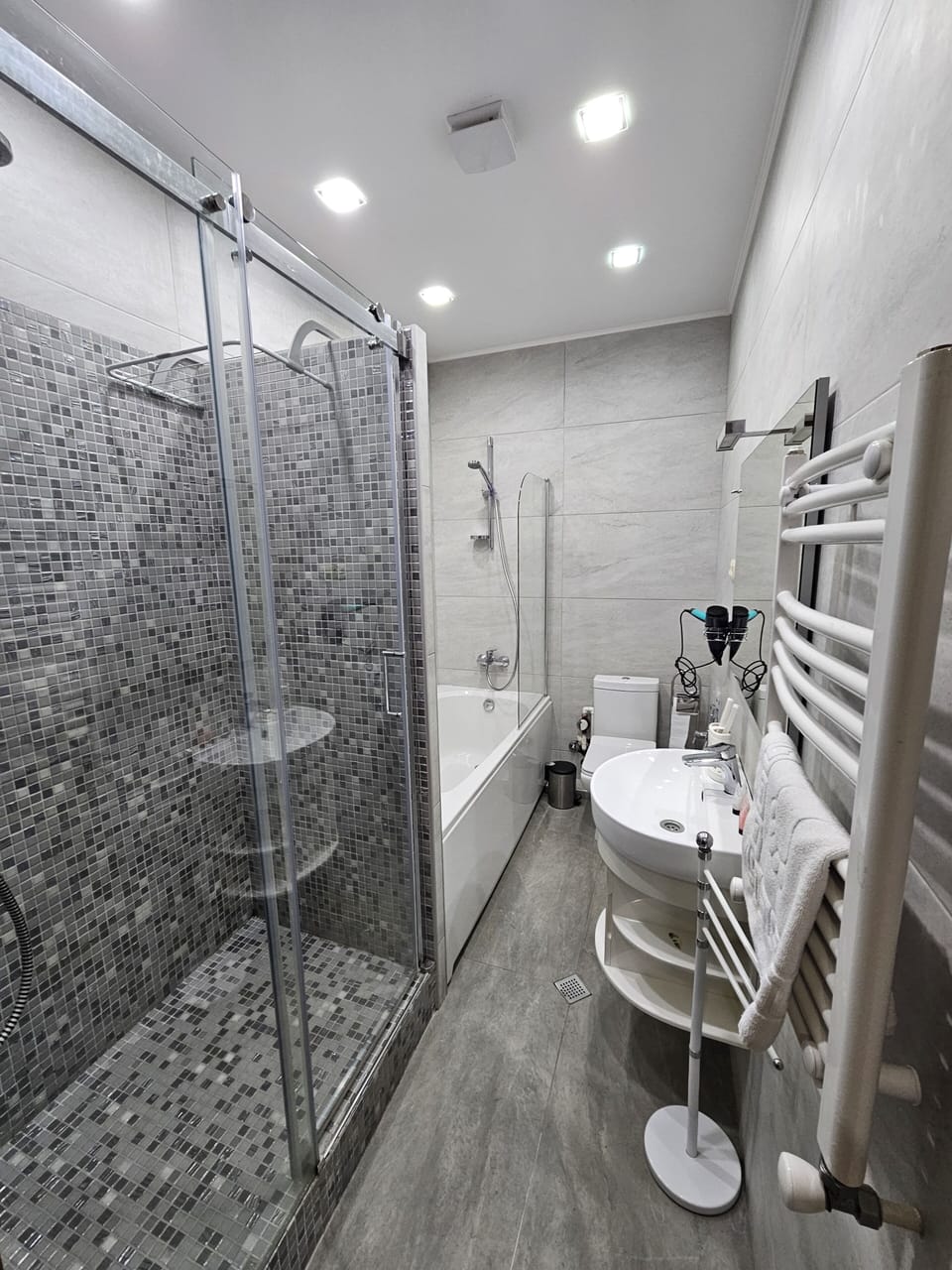 Deluxe Studio Suite | Bathroom | Hair dryer, slippers, towels, soap