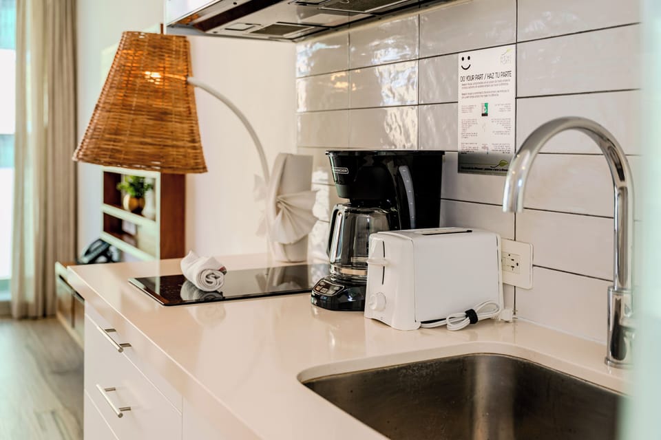 Superior Apartment, City View | Private kitchen | Full-size fridge, stovetop, coffee/tea maker, toaster
