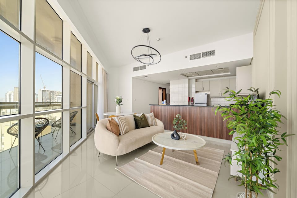 Premier Apartment, 1 King Bed | Living area | 50-inch Smart TV with digital channels