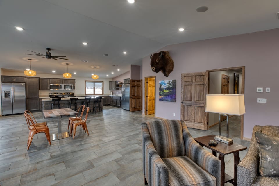 Family Quadruple Room | Living area | 32-inch LCD TV with digital channels, TV
