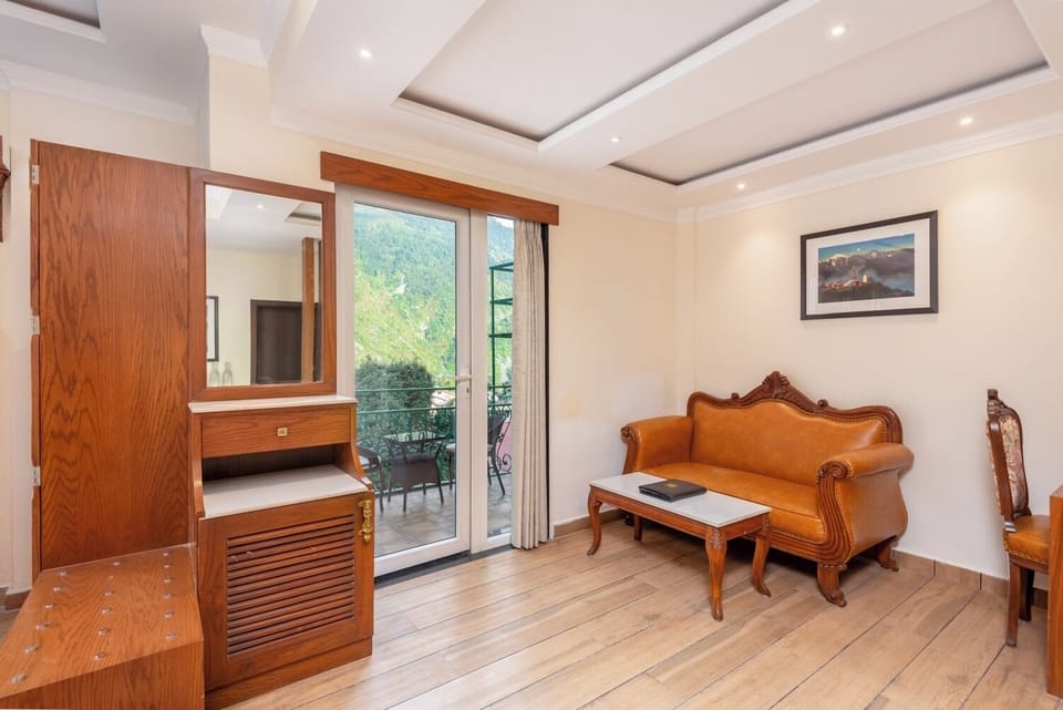 Family Quadruple Room, Balcony, Mountain View | Premium bedding, in-room safe, desk, iron/ironing board