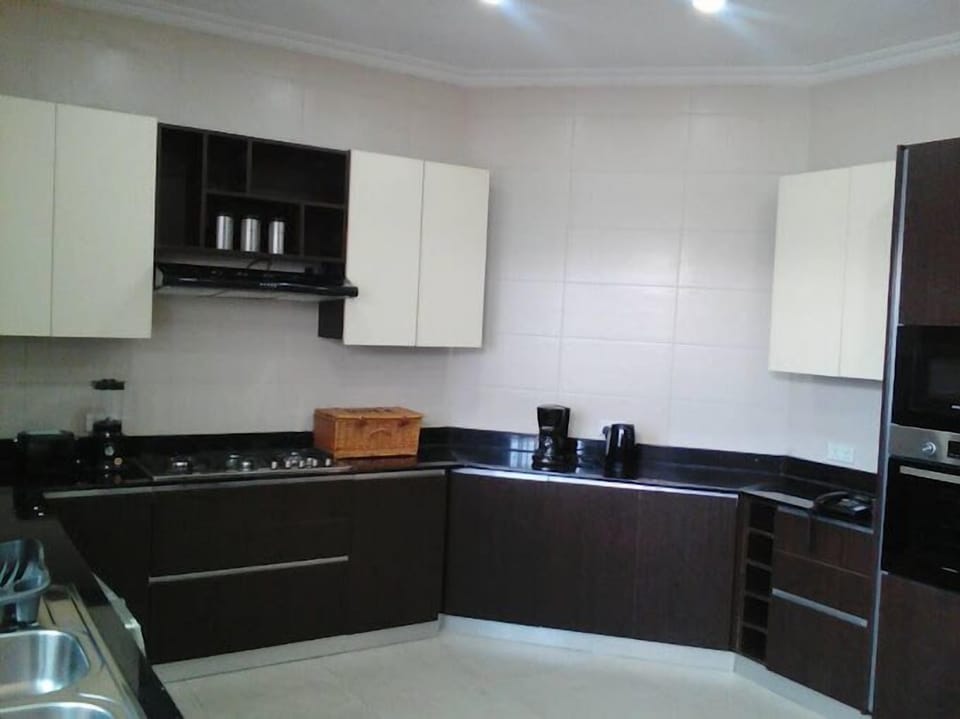 Family Apartment, Balcony, City View | Private kitchen | Fridge, microwave, oven, stovetop