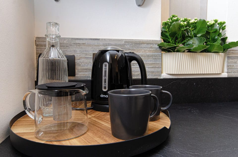 Apartment | Private kitchen | Full-size fridge, microwave, oven, stovetop