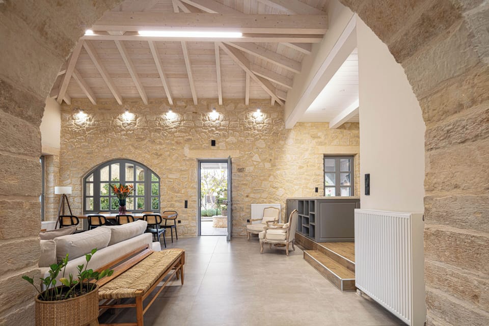 Deluxe Villa, 3 Bedrooms, Private Pool, Mountain View | Living area | 60-inch Smart TV with satellite channels