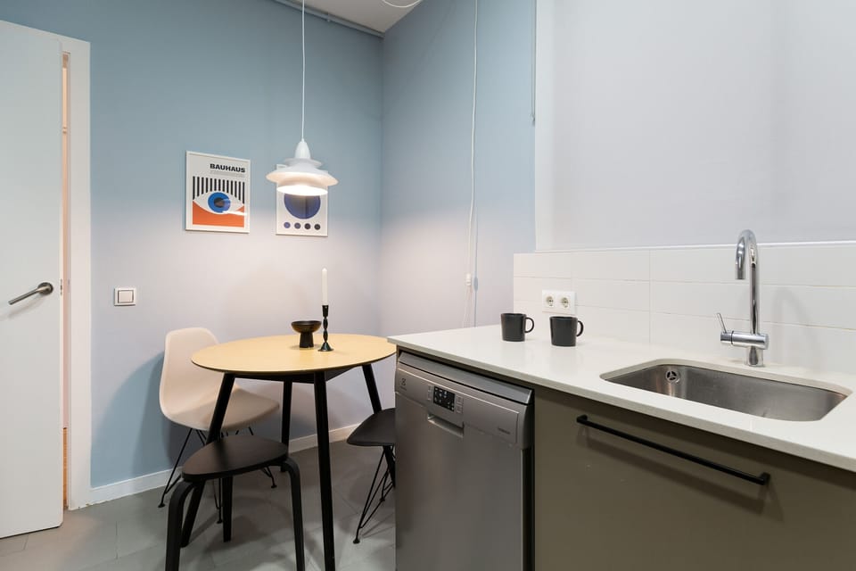 Apartment | Private kitchen | Coffee/tea maker, electric kettle, highchair, dining tables