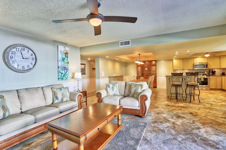 Condo, 1 King Bed with Sofa bed (Sea Club #49 - Beach Oasis) | Living area | TV