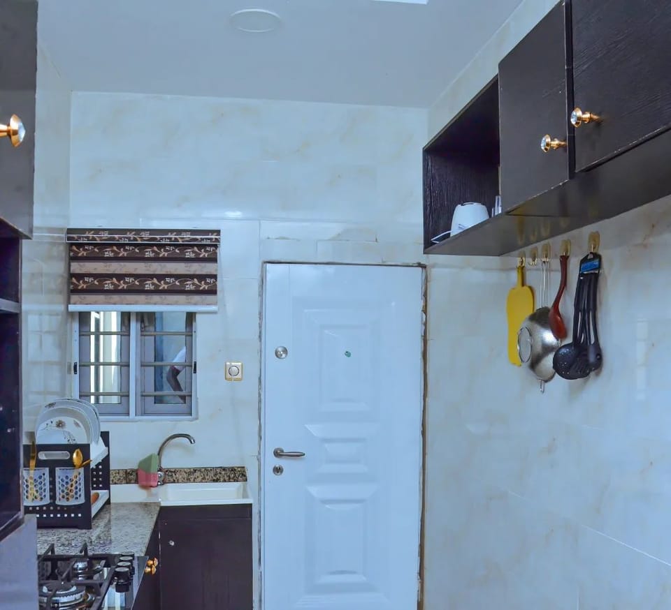 Family Apartment, Balcony, City View | Private kitchen | Fridge, microwave, oven, stovetop