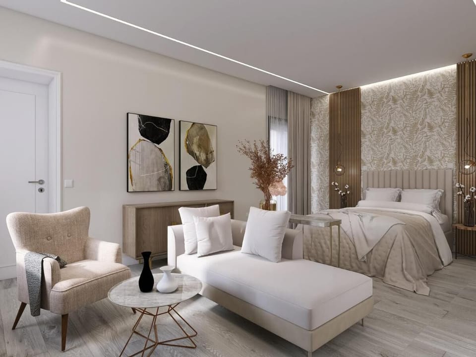 Luxury Suite, Private Bathroom, City View | Minibar, desk, laptop workspace, blackout drapes