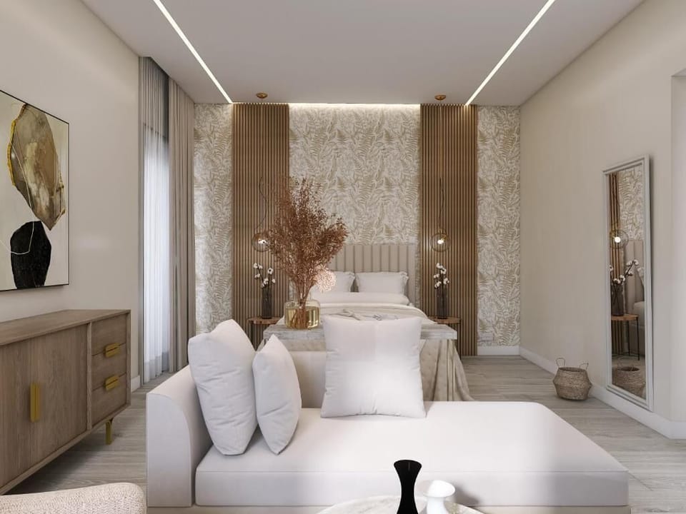 Luxury Suite, Private Bathroom, City View | Minibar, desk, laptop workspace, blackout drapes