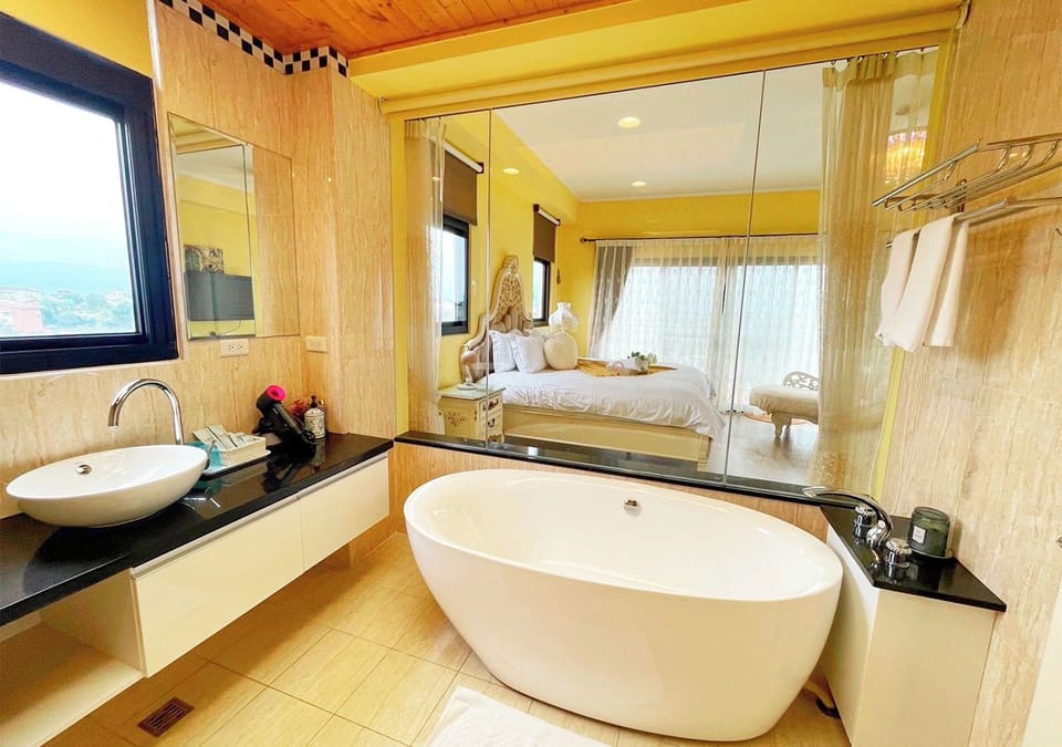 Hair dryer, slippers, electronic bidet, towels