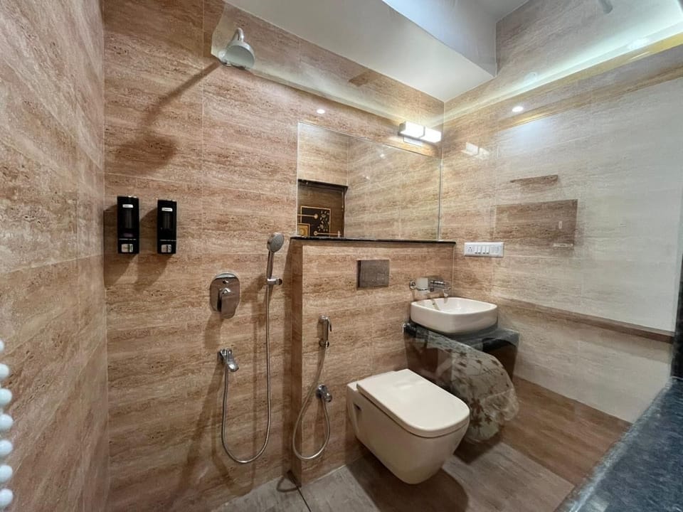 Double or Twin Room, City View | Bathroom | Shower, towels, soap, toilet paper