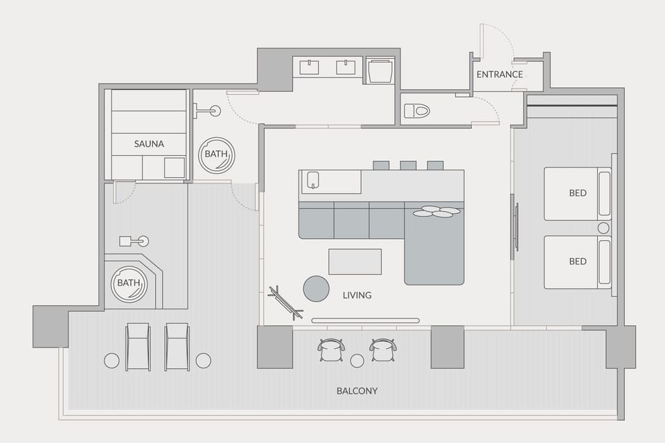 Luxury Twin Room, Non Smoking, Sauna | In-room safe, blackout drapes, iron/ironing board, free WiFi
