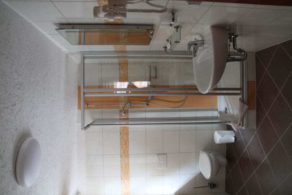 Standard Double Room, 1 Double Bed | Bathroom | Shower, free toiletries, hair dryer, towels