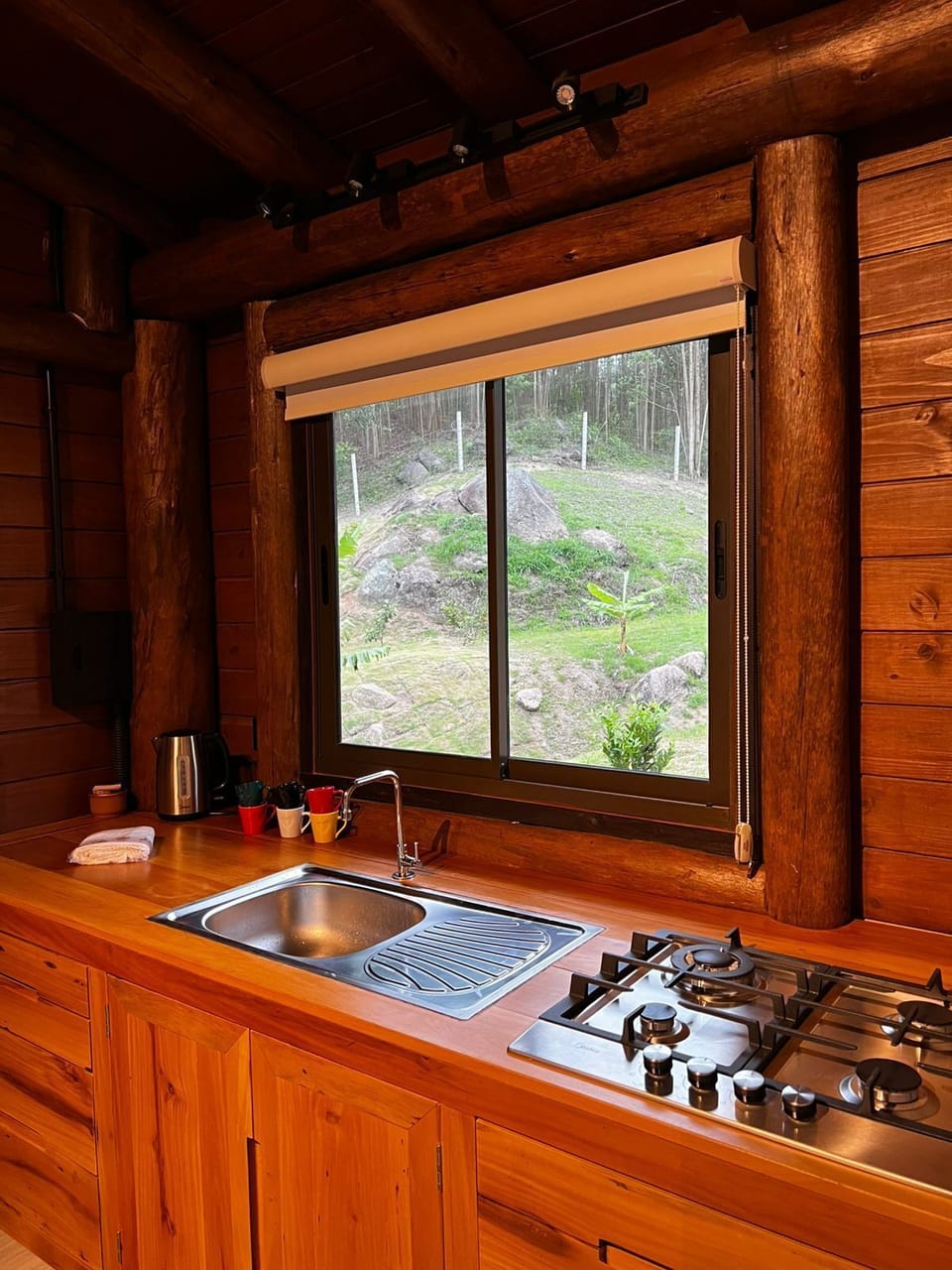 Deluxe Studio, Mountain View | Private kitchen | Highchair