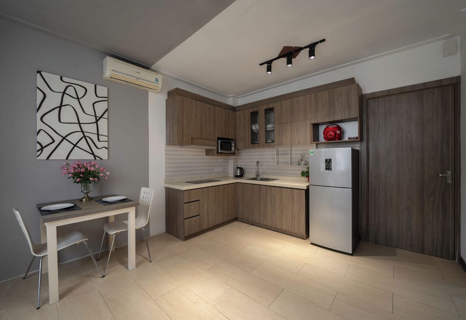 Apartment, 1 Bedroom, City View | 1 bedroom, minibar, desk, laptop workspace