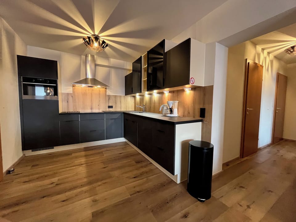 Comfort Apartment, 3 Bedrooms, Sauna, Mountain View | Private kitchen | Coffee/tea maker, electric kettle, toaster, highchair