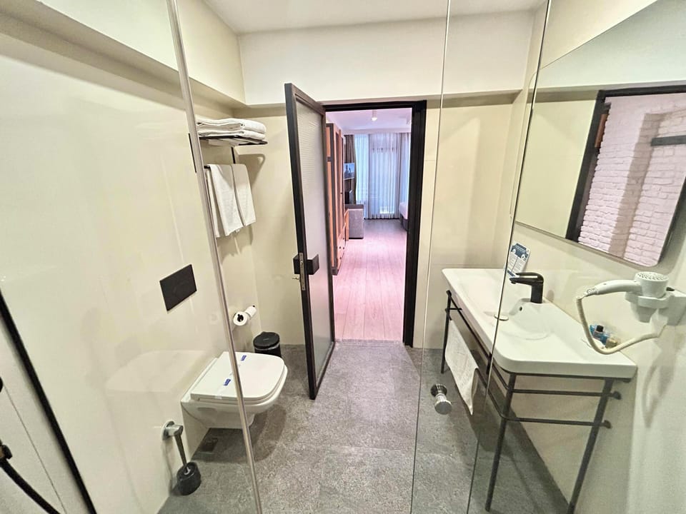 Standard Double Room | Bathroom | Free toiletries, hair dryer, slippers, towels